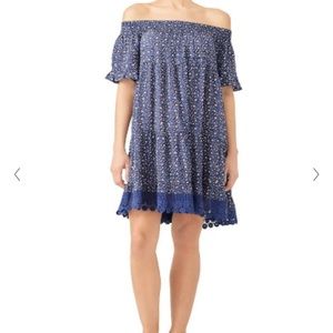 Tory Burch Wild Pansy Off the Shoulder Dress